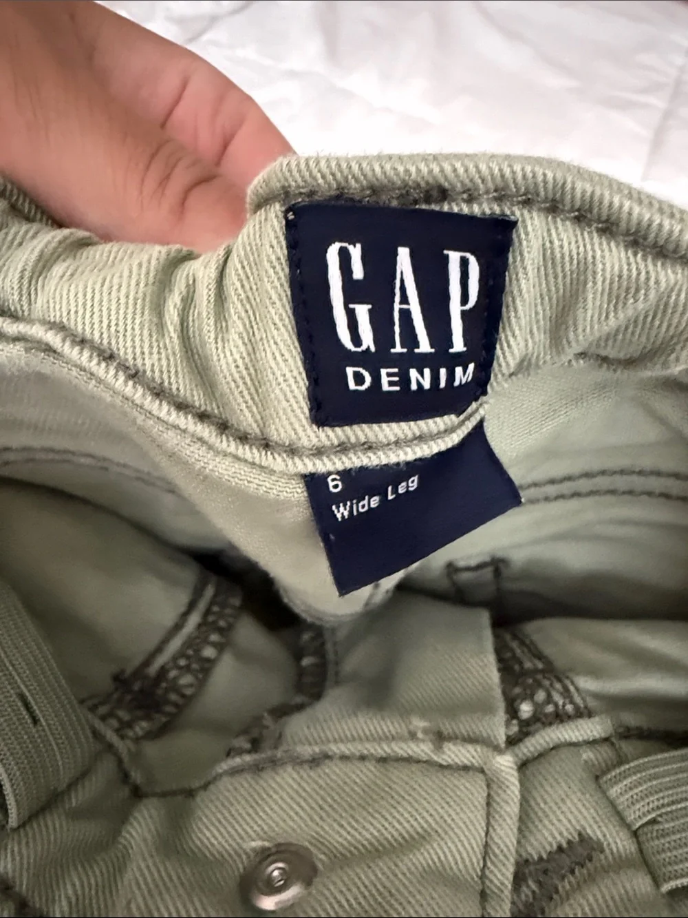 GAP Kids Olive Utility Wide-Leg Sweatpants